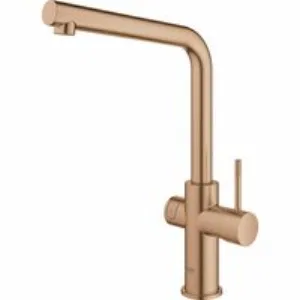 Комплект для кухни GROHE Red Duo II с бойлером M-size, смеситель с L-образным изливом, теплый закат матовый (30327DL1) Комплект для кухни GROHE Red Duo II с бойлером M-size, смеситель с L-образным изливом, теплый закат матовый (30327DL1)