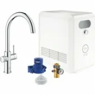 Смеситель для кухонной мойки GROHE Blue Professional с функцией фильтрации, с системой охлаждения и газирования воды, Wi-Fi, хром (31323002)