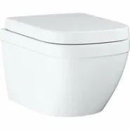Унитаз GROHE Euro Ceramic подвесной, компактный, с сиденьем с микролифтом, альпин-белый (39693000)
