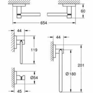 Набор аксессуаров GROHE Essentials Master 4-в-1 (40823001) Набор аксессуаров GROHE Essentials Master 4-в-1 (40823001)