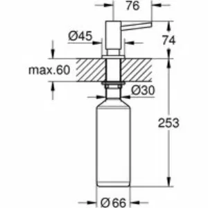 Дозатор жидкого мыла GROHE Cosmopolitan, никель глянец (40535BE0) Дозатор жидкого мыла GROHE Cosmopolitan, никель глянец (40535BE0)