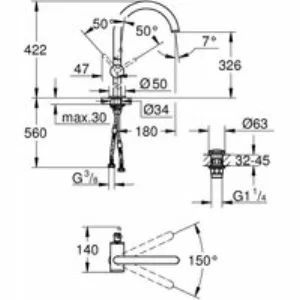 Смеситель для раковины GROHE Atrio, XL-Size, теплый закат глянец (32647DA3) Смеситель для раковины GROHE Atrio, XL-Size, теплый закат глянец (32647DA3)