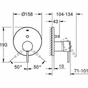 Внешняя часть смесителя для ванны GROHE Atrio на 2 потребителя, теплый закат глянец (24066DA3) Внешняя часть смесителя для ванны GROHE Atrio на 2 потребителя, теплый закат глянец (24066DA3)