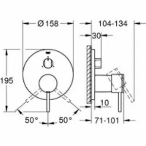 Внешняя часть смесителя для ванны GROHE Atrio на 3 потребителя, теплый закат глянец (24096DA3) Внешняя часть смесителя для ванны GROHE Atrio на 3 потребителя, теплый закат глянец (24096DA3)