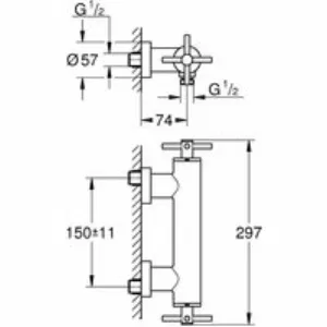 Смеситель для душа GROHE Atrio двухвентильный, внешнего монтажа, холодный рассвет глянец (26003GL3) Смеситель для душа GROHE Atrio двухвентильный, внешнего монтажа, холодный рассвет глянец (26003GL3)