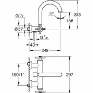 Смеситель для ванны GROHE Atrio двухвентильный, внешнего монтажа, теплый закат глянец (25010DA3) Смеситель для ванны GROHE Atrio двухвентильный, внешнего монтажа, теплый закат глянец (25010DA3)