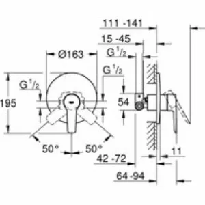 Смеситель для душа GROHE Start QuickFix скрытого монтажа, в комплекте с монтажной частью, хром (32590002) Смеситель для душа GROHE Start QuickFix скрытого монтажа, в комплекте с монтажной частью, хром (32590002)