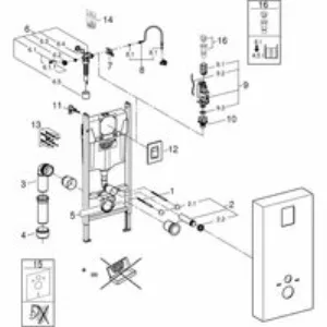 Система инсталляции GROHE Solido Monobloc для подвесного унитаза, сланцево-серый (39377XI0) Система инсталляции GROHE Solido Monobloc для подвесного унитаза, сланцево-серый (39377XI0)