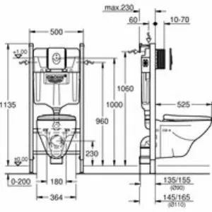 Комплект инсталляции GROHE Solido 4 в 1 с подвесным унитазом и сиденьем (39398000) Комплект инсталляции GROHE Solido 4 в 1 с подвесным унитазом и сиденьем (39398000)