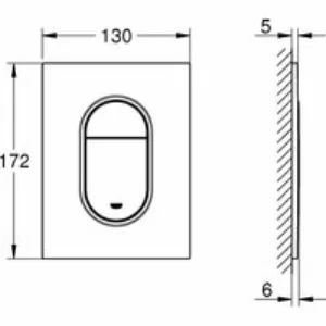 Панель смыва для унитаза GROHE Arena Cosmopolitan S, холодный рассвет глянец (37624GL0) Панель смыва для унитаза GROHE Arena Cosmopolitan S, холодный рассвет глянец (37624GL0)