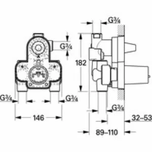 Корпус встраиваемого смесителя GROHE (34964000) Корпус встраиваемого смесителя GROHE (34964000)