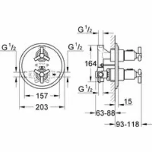 Термостат для душа GROHE Atrio, хром (19144000) Термостат для душа GROHE Atrio, хром (19144000)