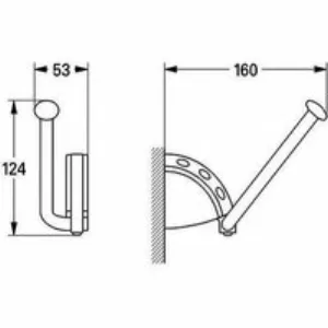 Держатель запасного рулона бумаги GROHE Sentosa, хром (40245000) Держатель запасного рулона бумаги GROHE Sentosa, хром (40245000)