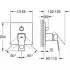 Внешняя часть смесителя для ванны GROHE Eurocube с переключателем на 3 положения, темный графит матовый (24094AL0) Внешняя часть смесителя для ванны GROHE Eurocube с переключателем на 3 положения, темный графит матовый (24094AL0)