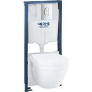 Комплект инсталляции GROHE Solido 5 в 1 с подвесным унитазом Euro Ceramic и сиденьем (39702000) Комплект инсталляции GROHE Solido 5 в 1 с подвесным унитазом Euro Ceramic и сиденьем (39702000)