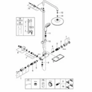 Душевая система GROHE Vitalio Start System 210 с термостатом для душа, хром (26814001) Душевая система GROHE Vitalio Start System 210 с термостатом для душа, хром (26814001)
