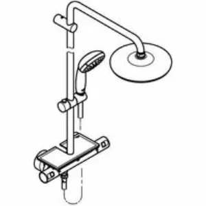 Душевая система GROHE Vitalio Start System 210 с термостатом для душа, хром (26814001) Душевая система GROHE Vitalio Start System 210 с термостатом для душа, хром (26814001)