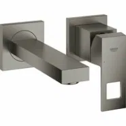 Внешняя часть смесителя для раковины GROHE Eurocube на 2 отверстия, S-Size, темный графит матовый (19895AL0)