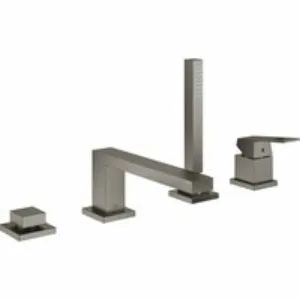 Смеситель для ванны GROHE Eurocube на 4 отверстия, на край ванны, темный графит матовый (19897AL1) Смеситель для ванны GROHE Eurocube на 4 отверстия, на край ванны, темный графит матовый (19897AL1)