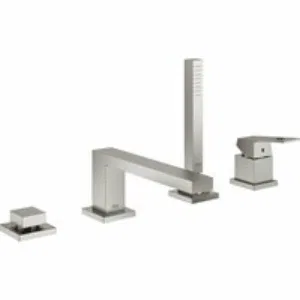 Смеситель для ванны GROHE Eurocube на 4 отверстия, на край ванны, суперсталь (19897DC1) Смеситель для ванны GROHE Eurocube на 4 отверстия, на край ванны, суперсталь (19897DC1)