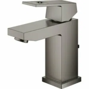 Смеситель для раковины GROHE Eurocube с донным клапаном, темный графит матовый (23127AL0) Смеситель для раковины GROHE Eurocube с донным клапаном, темный графит матовый (23127AL0)