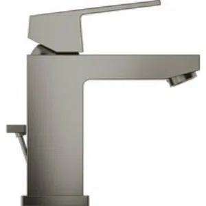Смеситель для раковины GROHE Eurocube с донным клапаном, темный графит матовый (23127AL0) Смеситель для раковины GROHE Eurocube с донным клапаном, темный графит матовый (23127AL0)