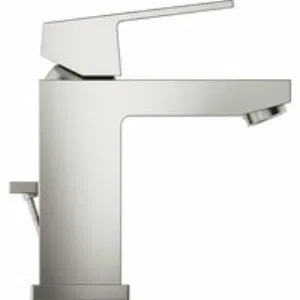 Смеситель для раковины GROHE Eurocube с донным клапаном, суперсталь (23127DC0) Смеситель для раковины GROHE Eurocube с донным клапаном, суперсталь (23127DC0)