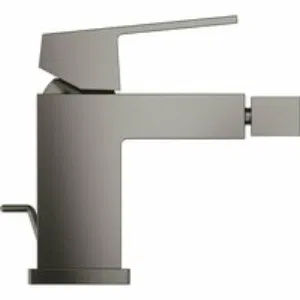 Смеситель для биде GROHE Eurocube с донным клапаном, темный графит матовый (23138AL0) Смеситель для биде GROHE Eurocube с донным клапаном, темный графит матовый (23138AL0)