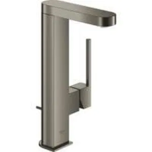 Смеситель для раковины GROHE Plus с донным клапаном и вытяжным изливом, темный графит матовый (23843AL3) Смеситель для раковины GROHE Plus с донным клапаном и вытяжным изливом, темный графит матовый (23843AL3)