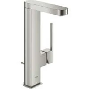Смеситель для раковины GROHE Plus с донным клапаном и вытяжным изливом, суперсталь (23843DC3) Смеситель для раковины GROHE Plus с донным клапаном и вытяжным изливом, суперсталь (23843DC3)