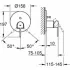 Внешняя часть смесителя для ванны GROHE Plus, суперсталь (24060DC3) Внешняя часть смесителя для ванны GROHE Plus, суперсталь (24060DC3)
