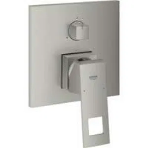 Внешняя часть смесителя для ванны GROHE Eurocube с переключателем на 3 положения, суперсталь (24094DC0) Внешняя часть смесителя для ванны GROHE Eurocube с переключателем на 3 положения, суперсталь (24094DC0)