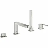 Смеситель для ванны GROHE Plus на 4 отверстия, на край ванны, суперсталь (29307DC3)