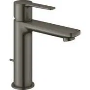 Смеситель для раковины GROHE Lineare с донным клапаном, S-Size, темный графит матовый (32114AL1)