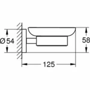 Мыльница GROHE Essentials с держателем, никель матовый (40444EN1) Мыльница GROHE Essentials с держателем, никель матовый (40444EN1)