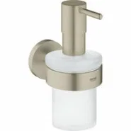 Дозатор жидкого мыла GROHE Essentials с держателем, никель матовый (40448EN1)