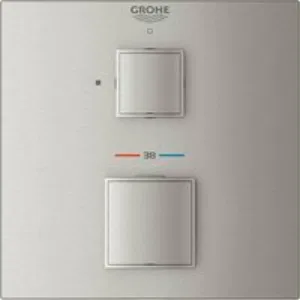 Внешняя часть термостата для душа GROHE Grohtherm Cube на 1 потребителя, суперсталь (24153DC0) Внешняя часть термостата для душа GROHE Grohtherm Cube на 1 потребителя, суперсталь (24153DC0)