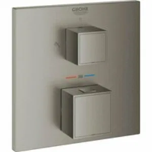 Внешняя часть термостата для душа GROHE Grohtherm Cube на 2 потребителя, темный графит матовый (24154AL0) Внешняя часть термостата для душа GROHE Grohtherm Cube на 2 потребителя, темный графит матовый (24154AL0)
