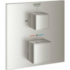 Внешняя часть термостата для ванны GROHE Grohtherm Cube на 2 потребителя, суперсталь (24155DC0) Внешняя часть термостата для ванны GROHE Grohtherm Cube на 2 потребителя, суперсталь (24155DC0)