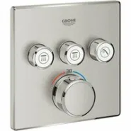 Внешняя часть термостата для душа GROHE Grohtherm SmartControl на 3 потребителя, суперсталь (29126DC0)
