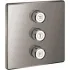 Внешняя часть переключателя потоков GROHE Grohtherm SmartControl на 3 положения, квадратная, темный графит глянец (29127A00) Внешняя часть переключателя потоков GROHE Grohtherm SmartControl на 3 положения, квадратная, темный графит глянец (29127A00)