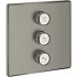 Внешняя часть переключателя потоков GROHE Grohtherm SmartControl на 3 положения, квадратная, темный графит матовый (29127AL0) Внешняя часть переключателя потоков GROHE Grohtherm SmartControl на 3 положения, квадратная, темный графит матовый (29127AL0)