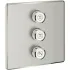 Внешняя часть переключателя потоков GROHE Grohtherm SmartControl на 3 положения, квадратная, суперсталь (29127DC0) Внешняя часть переключателя потоков GROHE Grohtherm SmartControl на 3 положения, квадратная, суперсталь (29127DC0)