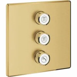 Внешняя часть переключателя потоков GROHE Grohtherm SmartControl на 3 положения, квадратная, холодный рассвет матовый (29127GN0) Внешняя часть переключателя потоков GROHE Grohtherm SmartControl на 3 положения, квадратная, холодный рассвет матовый (29127GN0)