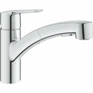 Смеситель для кухни GROHE Start QuickFix с низким вытяжным изливом, хром (30531001) Смеситель для кухни GROHE Start QuickFix с низким вытяжным изливом, хром (30531001)