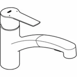 Смеситель для кухни GROHE Start QuickFix с низким вытяжным изливом, хром (30531001) Смеситель для кухни GROHE Start QuickFix с низким вытяжным изливом, хром (30531001)