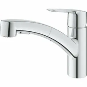Смеситель для кухни GROHE Start QuickFix с низким вытяжным изливом, хром (30531001) Смеситель для кухни GROHE Start QuickFix с низким вытяжным изливом, хром (30531001)