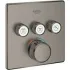 Внешняя часть термостата для душа GROHE Grohtherm SmartControl на 3 потребителя, темный графит матовый (29126AL0) Внешняя часть термостата для душа GROHE Grohtherm SmartControl на 3 потребителя, темный графит матовый (29126AL0)