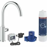 Кран для кухонной мойки GROHE Blue Pure Mono с функцией фильтрации, с фильтром в комплекте, хром (30388000)