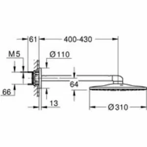 Верхний душ GROHE Rainshower 310 SmartActive, 2 режима, 400 мм, суперсталь (26475DC0) Верхний душ GROHE Rainshower 310 SmartActive, 2 режима, 400 мм, суперсталь (26475DC0)